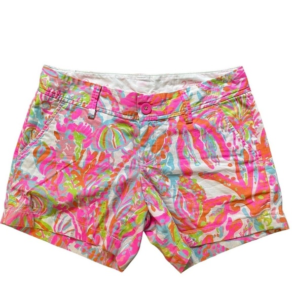 Lilly Pulitzer Callahan Shorts 5" Scuba to Cuba Print Women’s 2 - Picture 1 of 7